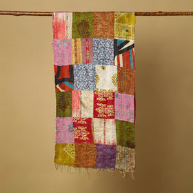 Multicolor - bengal kantha work reversible patchwork silk