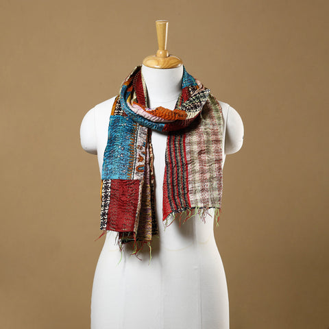 Multicolor - bengal kantha work reversible patchwork silk