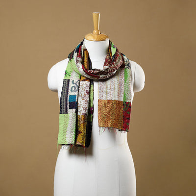 Multicolor - bengal kantha work reversible patchwork silk