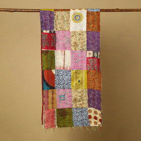 Multicolor - bengal kantha work reversible patchwork silk