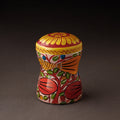 Multicolor Bengal Patua Handpainted Stainless Steel Multi Utility Canister