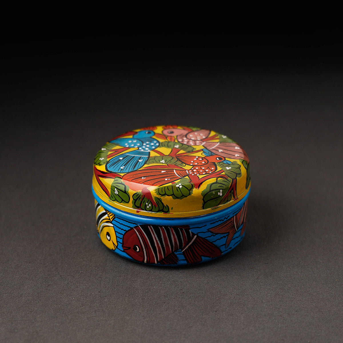  Bengal Patua Handpainted Stainless Steel Multi Utility Container 