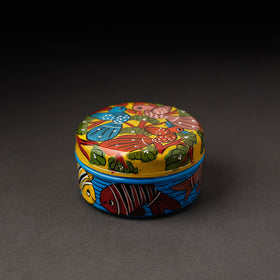  Bengal Patua Handpainted Stainless Steel Multi Utility Container 