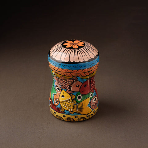  Bengal Patua Handpainted Stainless Steel Multi Utility Canister 38 