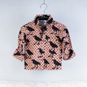 Multicolor Bindaas Block Art Printed Cotton Kids Full Sleeve Shirt