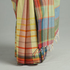 Multicolor - birbhum handloom gamchha pure cotton saree 30