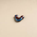 Blue & Red Bird Blue Pottery Ceramic Fridge Magnet 