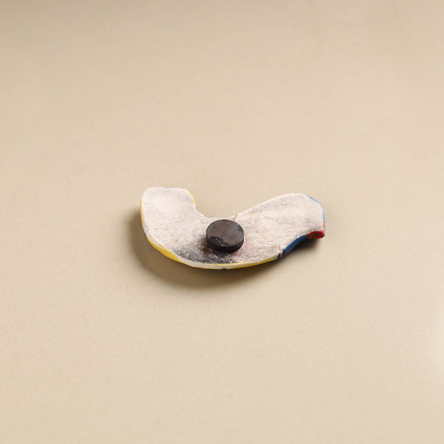 Light Yellow Blue Bird Blue Pottery Ceramic Fridge Magnet 