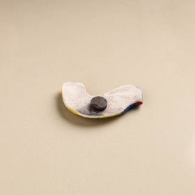 Light Yellow Blue Bird Blue Pottery Ceramic Fridge Magnet 