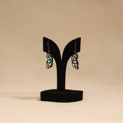 Bishnupur handpainted terracotta earrings 106 - handcrafted