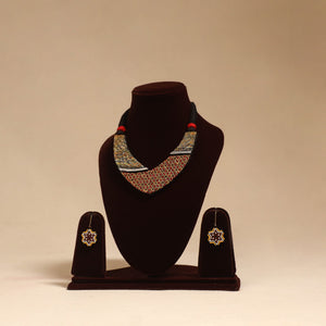 Bishnupur handpainted terracotta necklace set 19