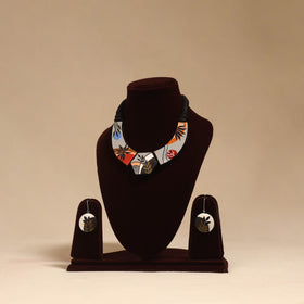 Bishnupur handpainted terracotta necklace set 38