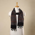 Buy Multicolor Block Print Mul Cotton Ajrakh Stole With Tassels