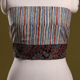 Block print cotton ajrakh blouse piece 05 - handcrafted