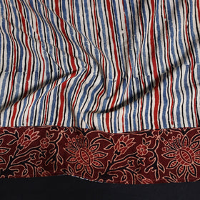 Block print cotton ajrakh blouse piece 22 - handcrafted