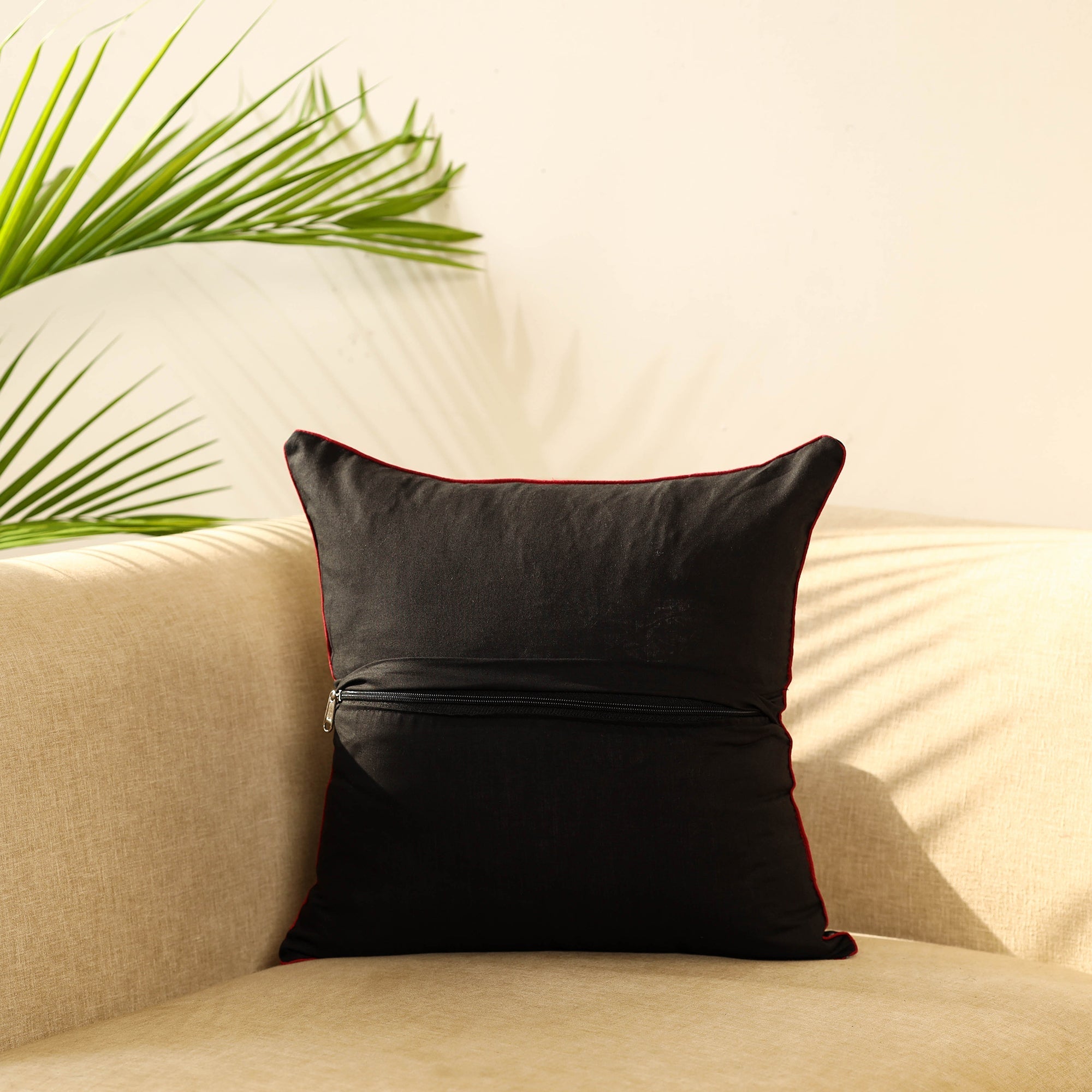 Multicolor Block Print Cotton bagru Cushion Cover