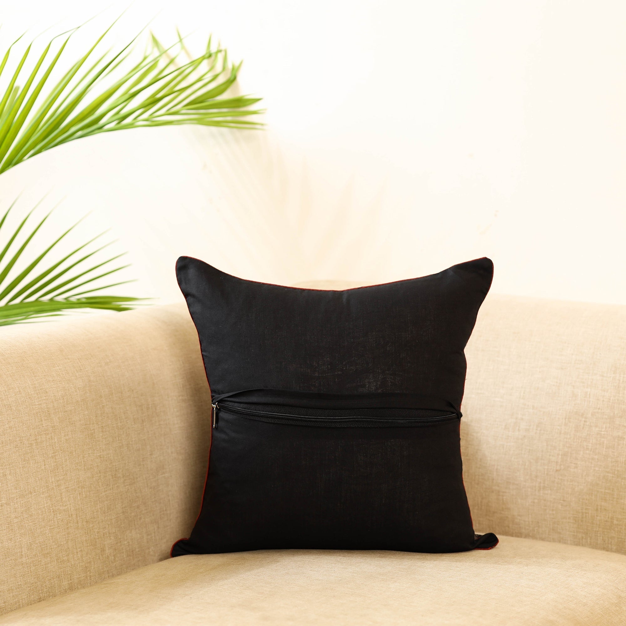 Multicolor Block Print Cotton bagru Cushion Cover