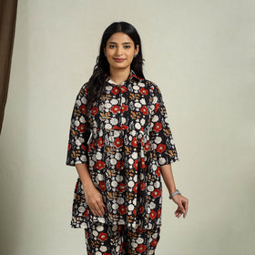 Buy Multicolor Block Print Cotton Bagru Night Suit Set