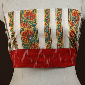 Block print cotton sanganeri blouse piece 18 - handcrafted