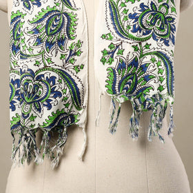 Multicolor - cotton sanganeri stole with tassels 135