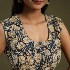 Buy Multicolor Block Print Cotton Stitched Kalamkari Blouse
