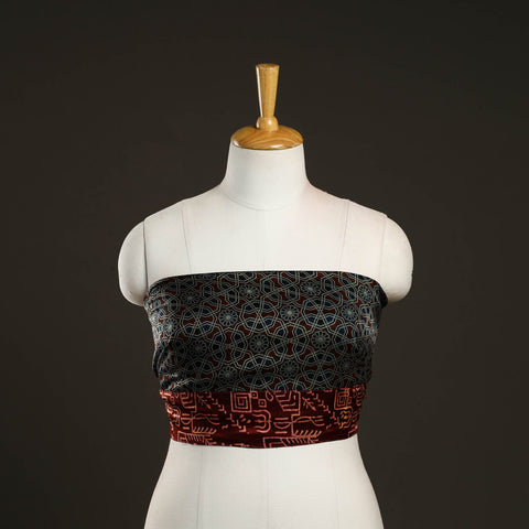 Multicolor - modal silk blouse piece 57 - handcrafted