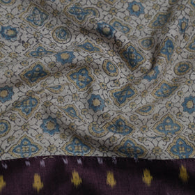 Buy Multicolor Block Print Woollen Ajrakh Blouse Piece 
