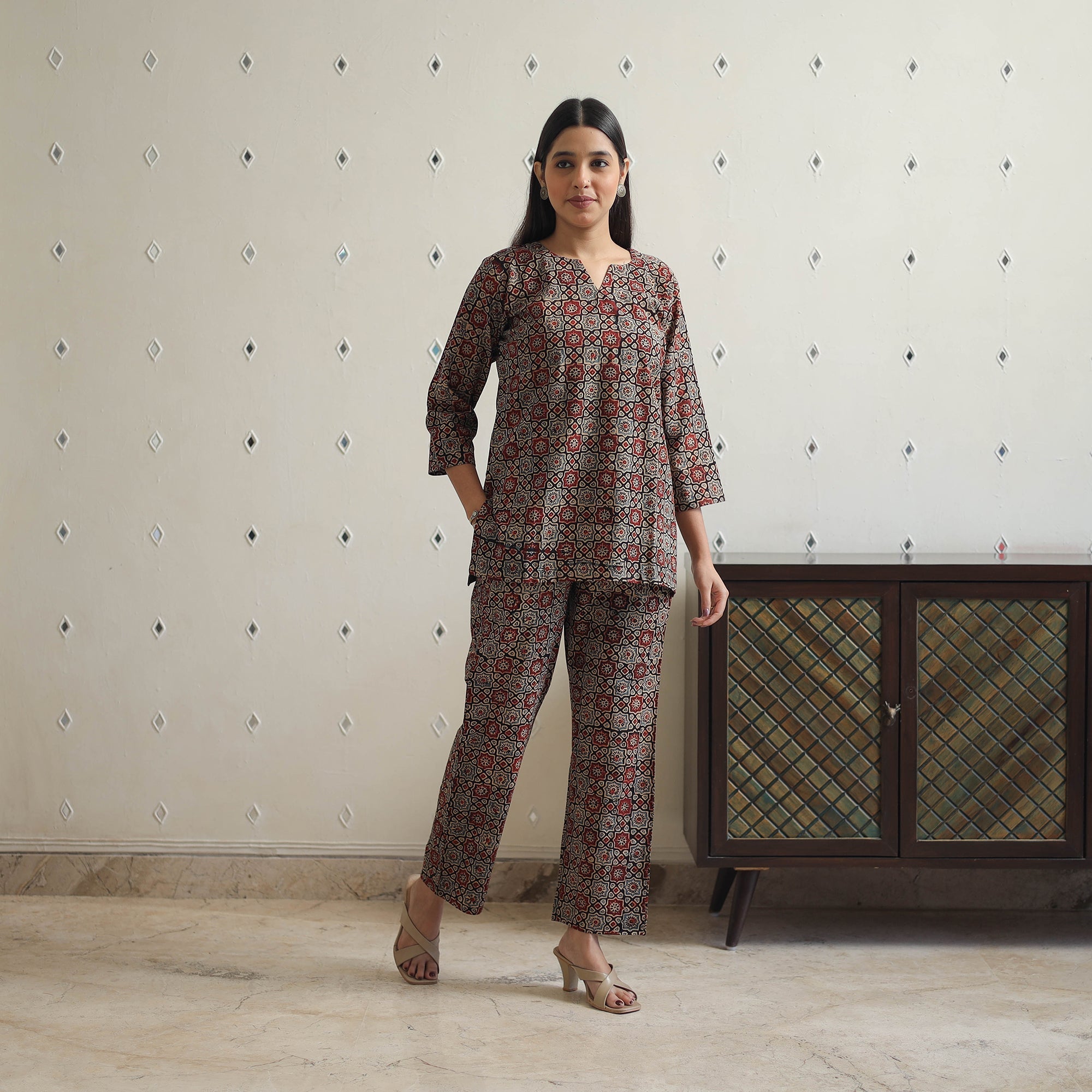 Multicolor - printed cotton co-ord set 13 - handcrafted