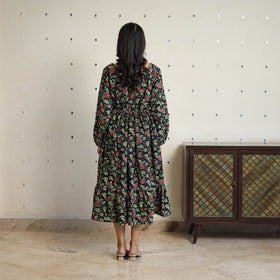 Buy Multicolor Block Printed Cotton Fit & Flare Jahota Dress