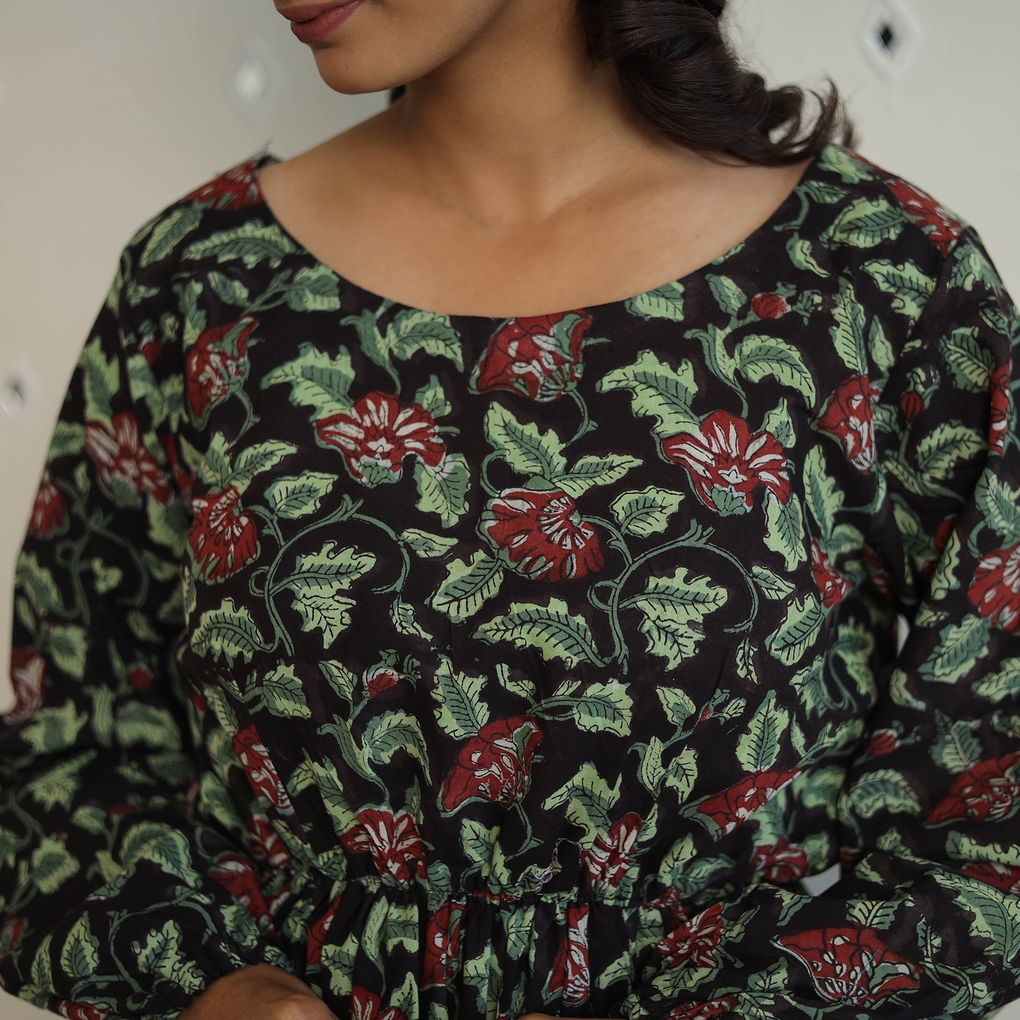 Buy Multicolor Block Printed Cotton Fit & Flare Jahota Dress