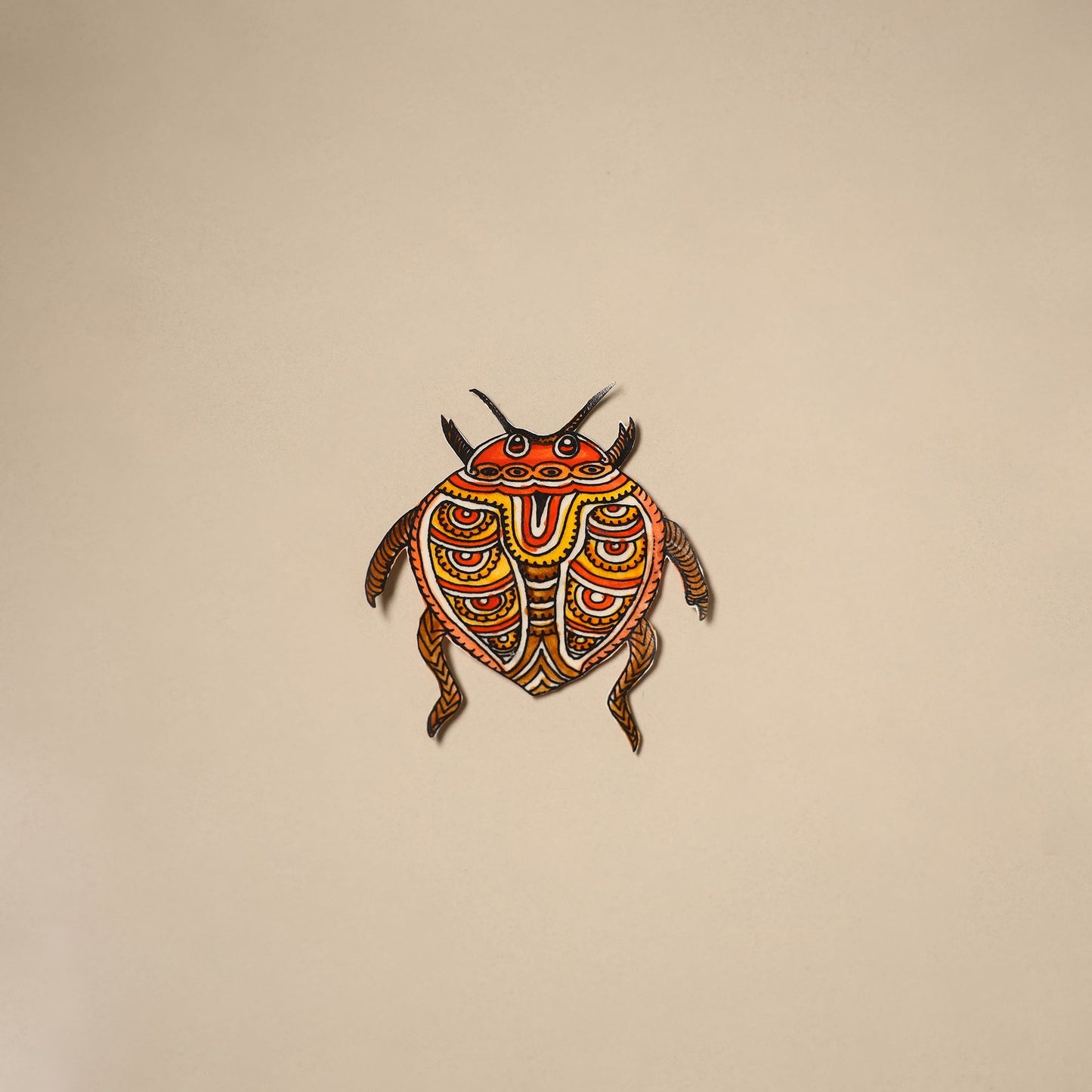 Bug - tholu bommalata leather puppet fridge magnet 02