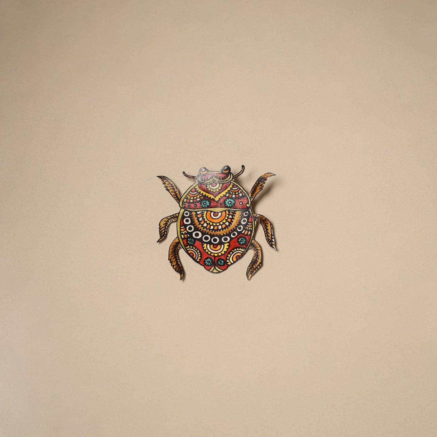 Bug - tholu bommalata leather puppet fridge magnet 06