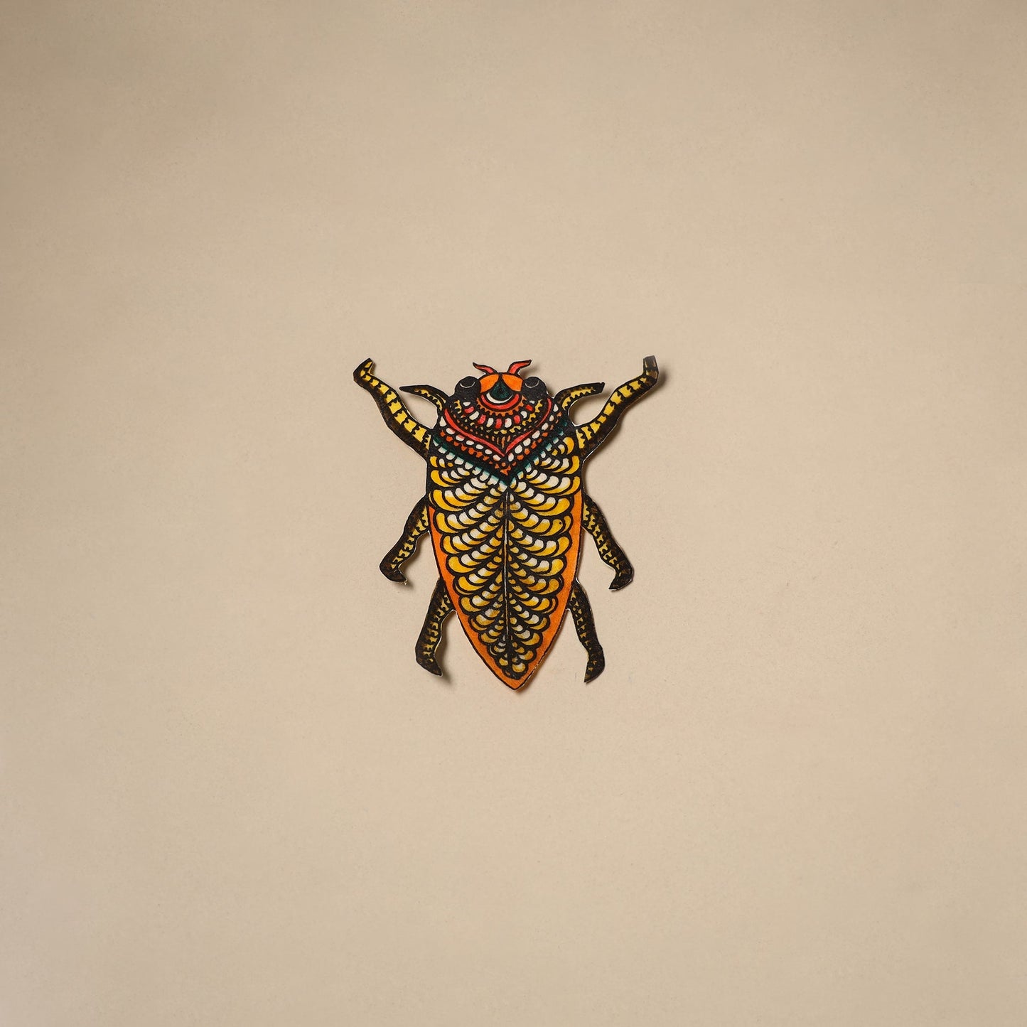 Bug - tholu bommalata leather puppet fridge magnet 07