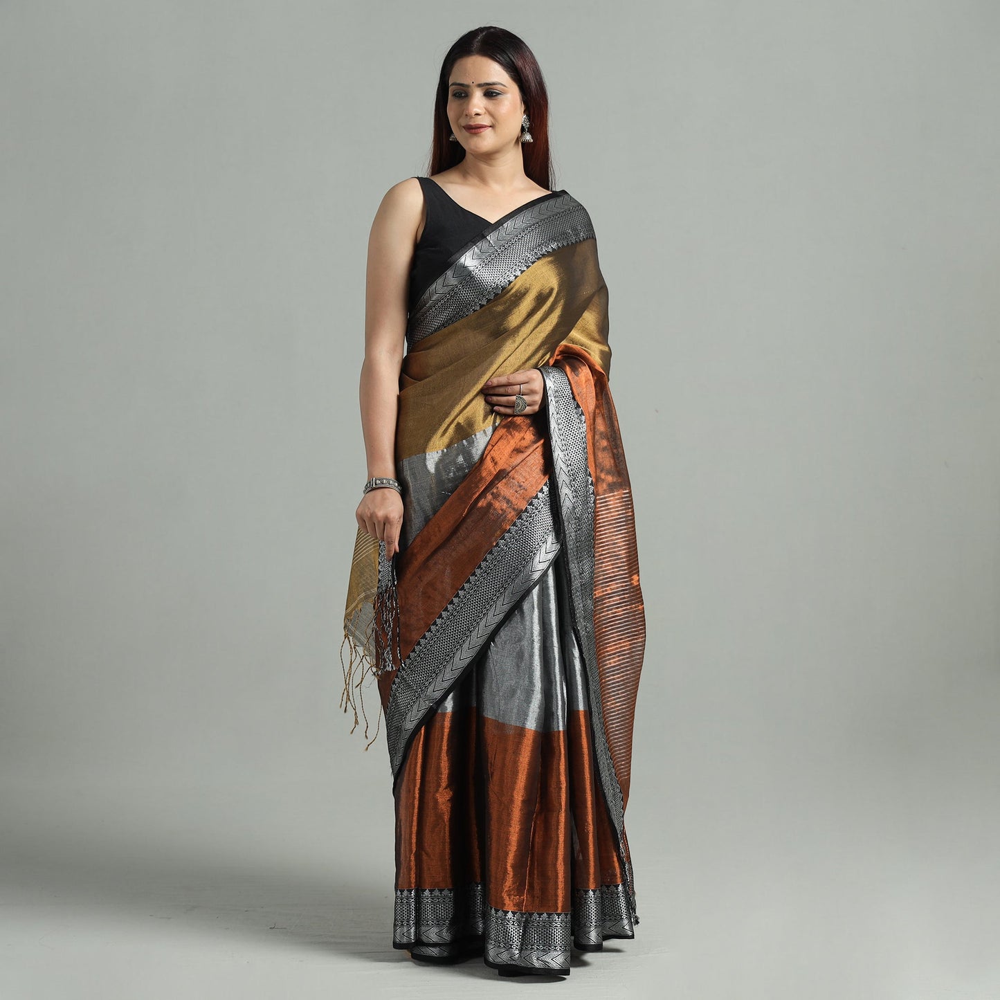  Burdwan Tissue Zari Work Handloom Saree 42 Online at iTokri.com