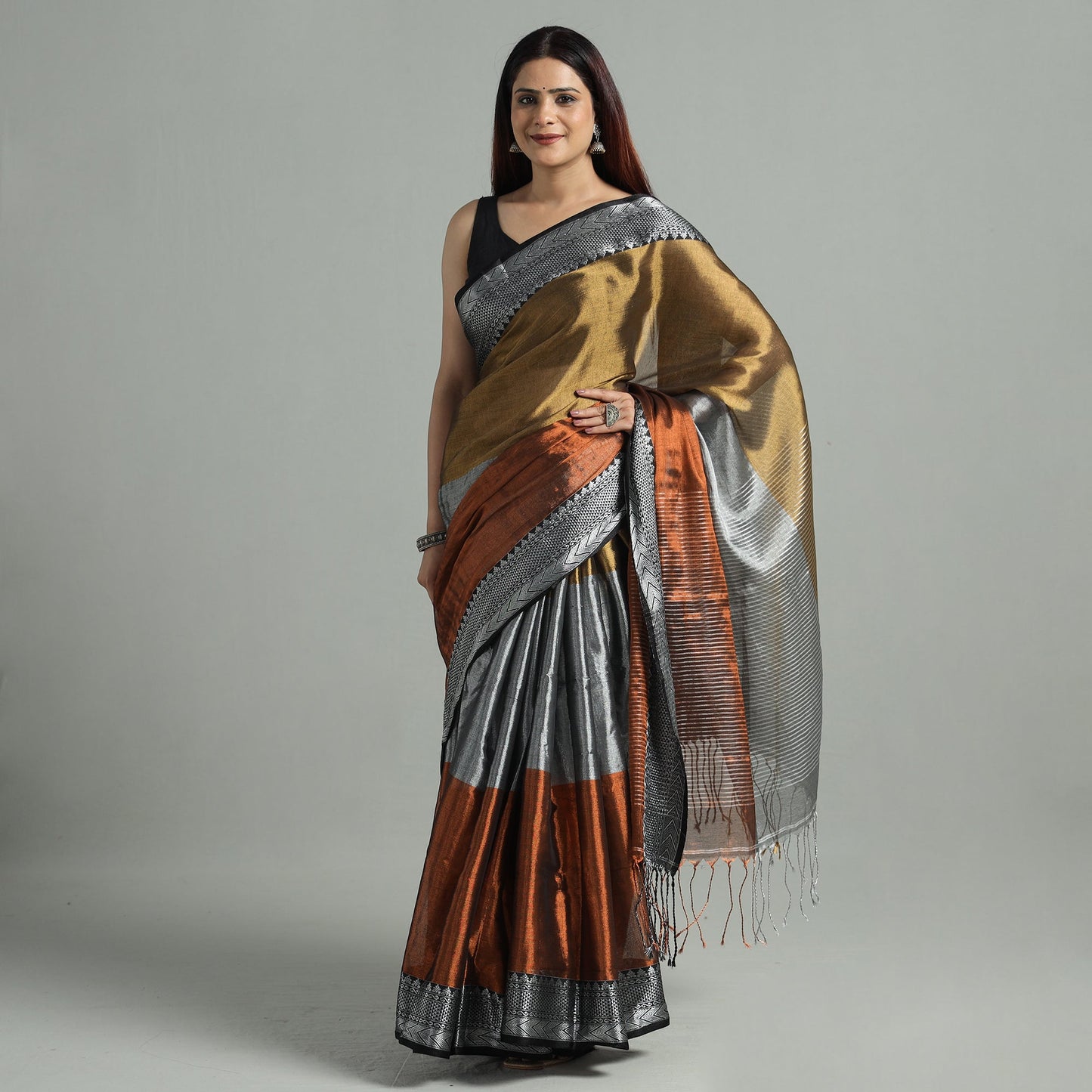  Burdwan Tissue Zari Work Handloom Saree 42 Online at iTokri.com