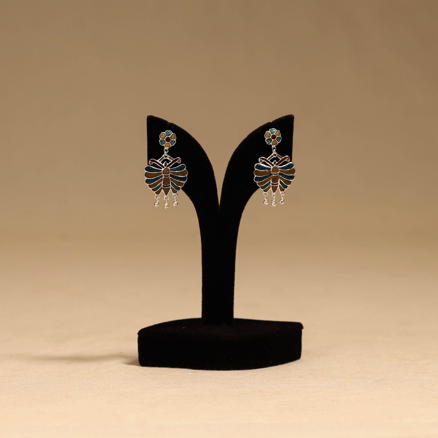 Butterfly - handcrafted paka meenakari earrings 100