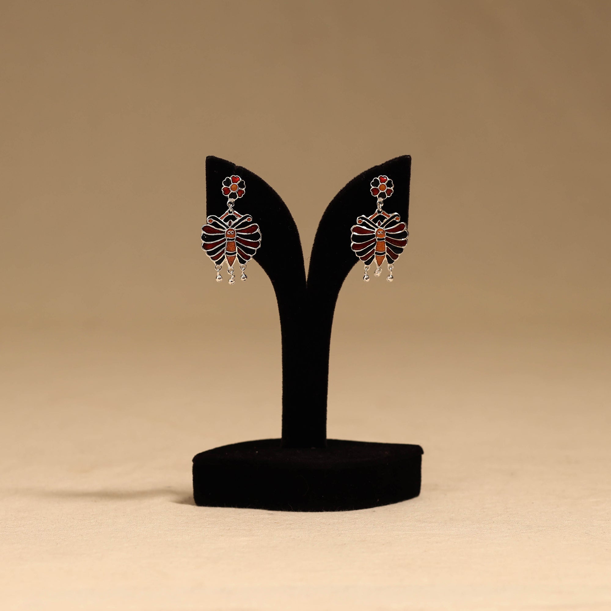Butterfly - handcrafted paka meenakari earrings 101