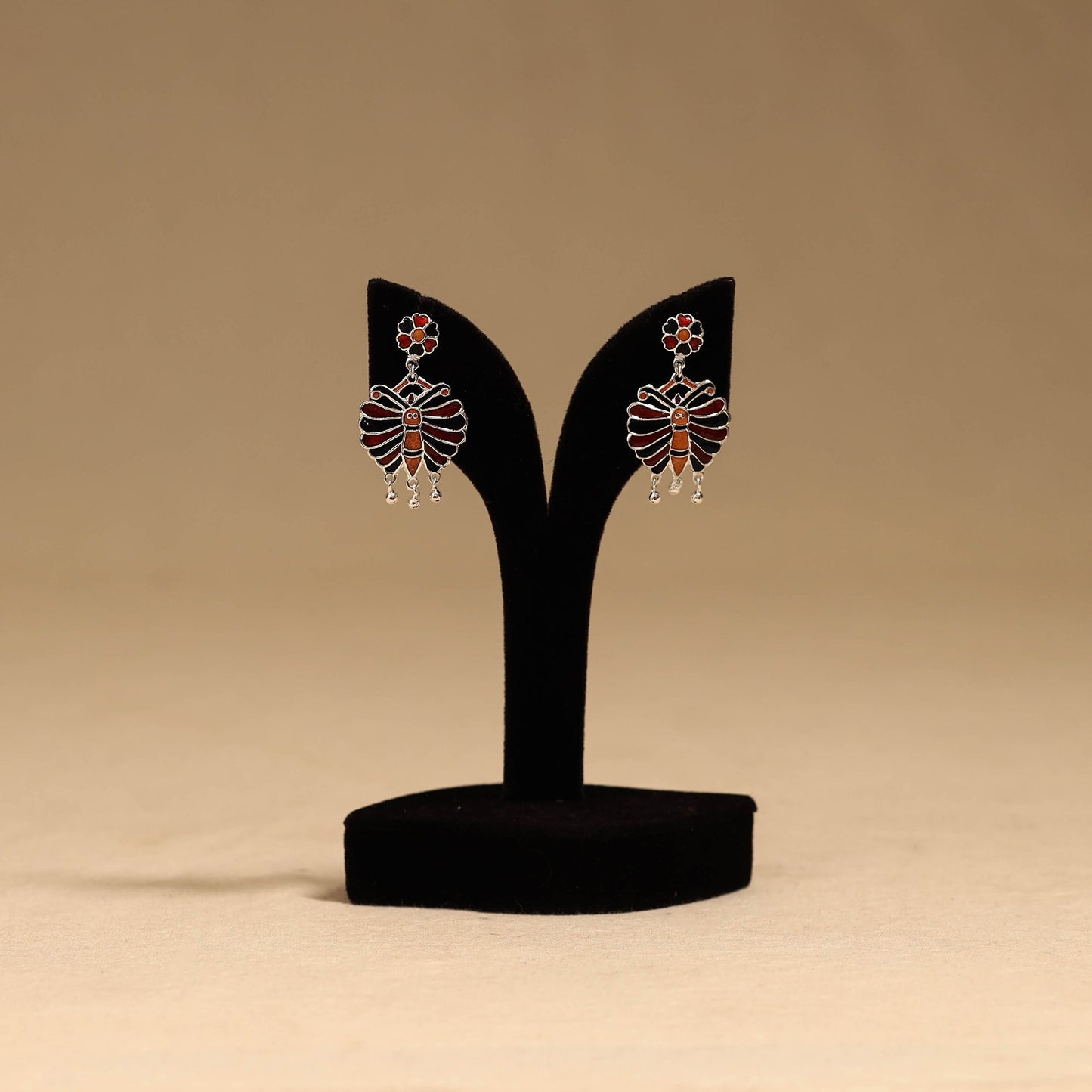 Butterfly - handcrafted paka meenakari earrings 101