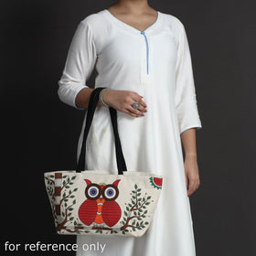 Multicolor Canvas Cotton Handpainted Shoulder Bag