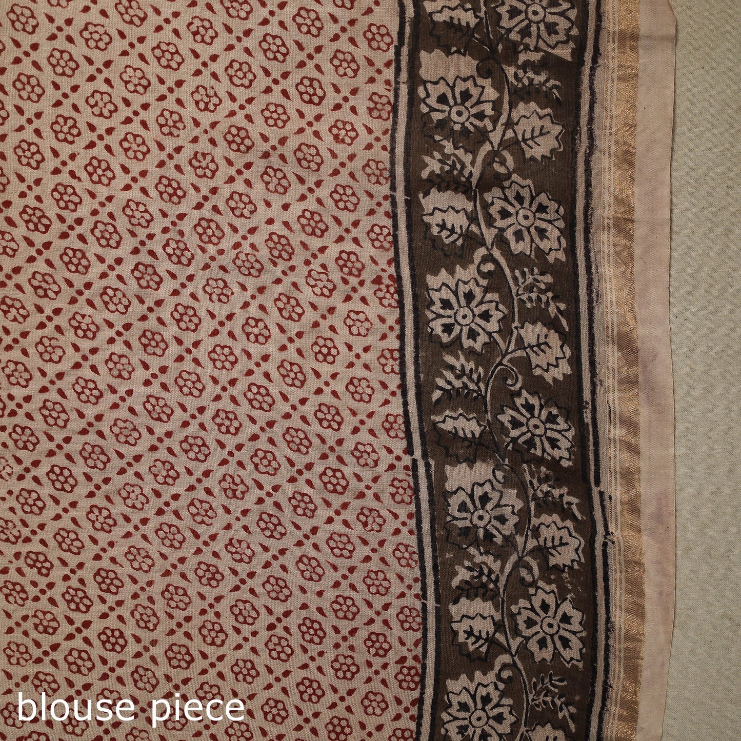 Red - handloom chanderi silk bagh saree 11 - handcrafted
