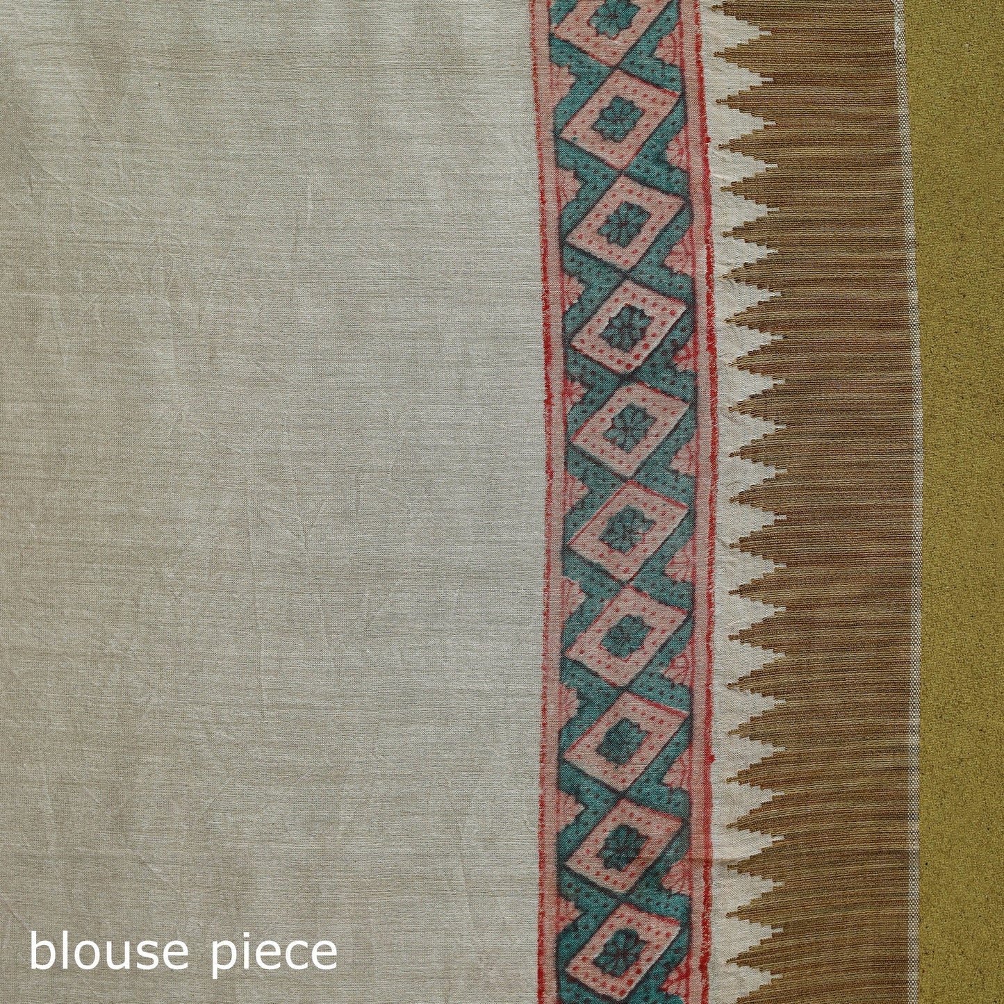 Chanderi silk hand sanganeri saree with ghicha border 18