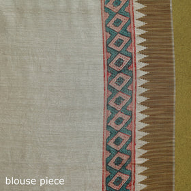 Chanderi silk hand sanganeri saree with ghicha border 18