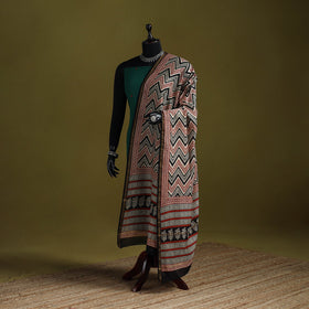 Multicolor - chanderi silk hand natural dyed bagru dupatta