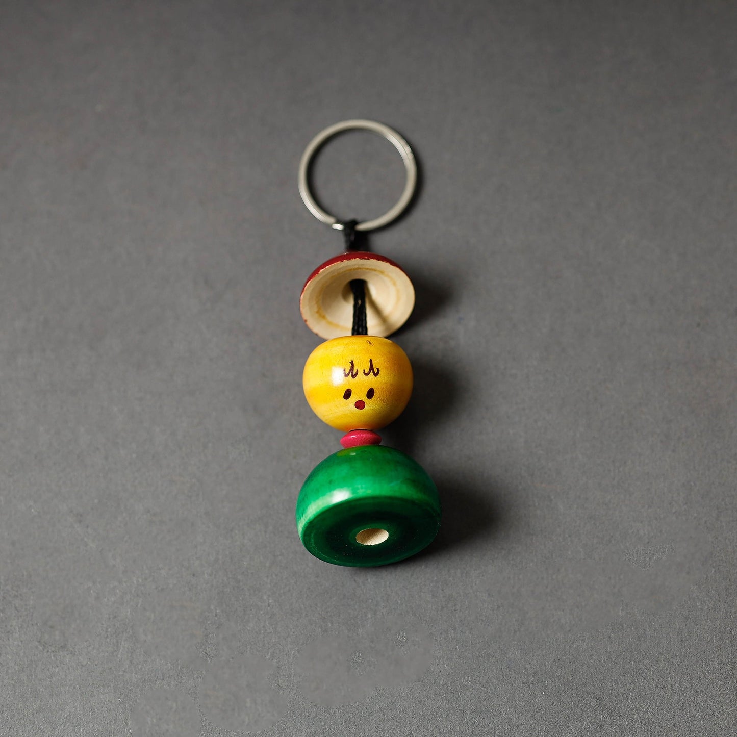 Multicolor Channapatna Handcrafted Wooden Keychain 