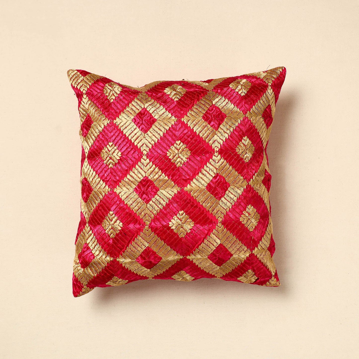 Buy Chinon Phulkari Embroidered Cushion Cover Online