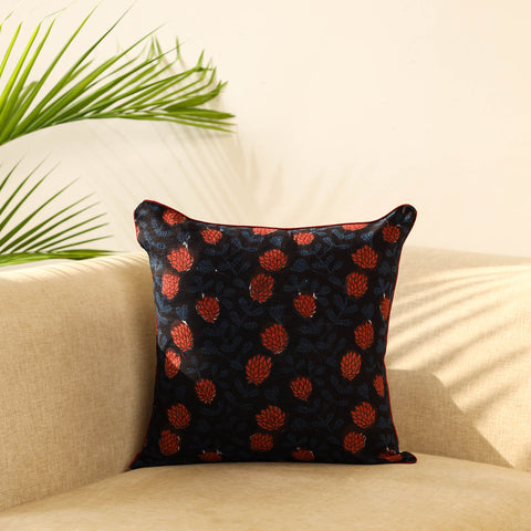 Multicolor Block Print Cotton bagru Cushion Cover