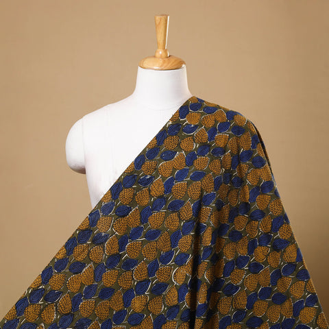 Multicolor Block Print Cotton Bagru Fabric