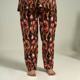  Multicolor Block Print Cotton Bagru Night Suit Set