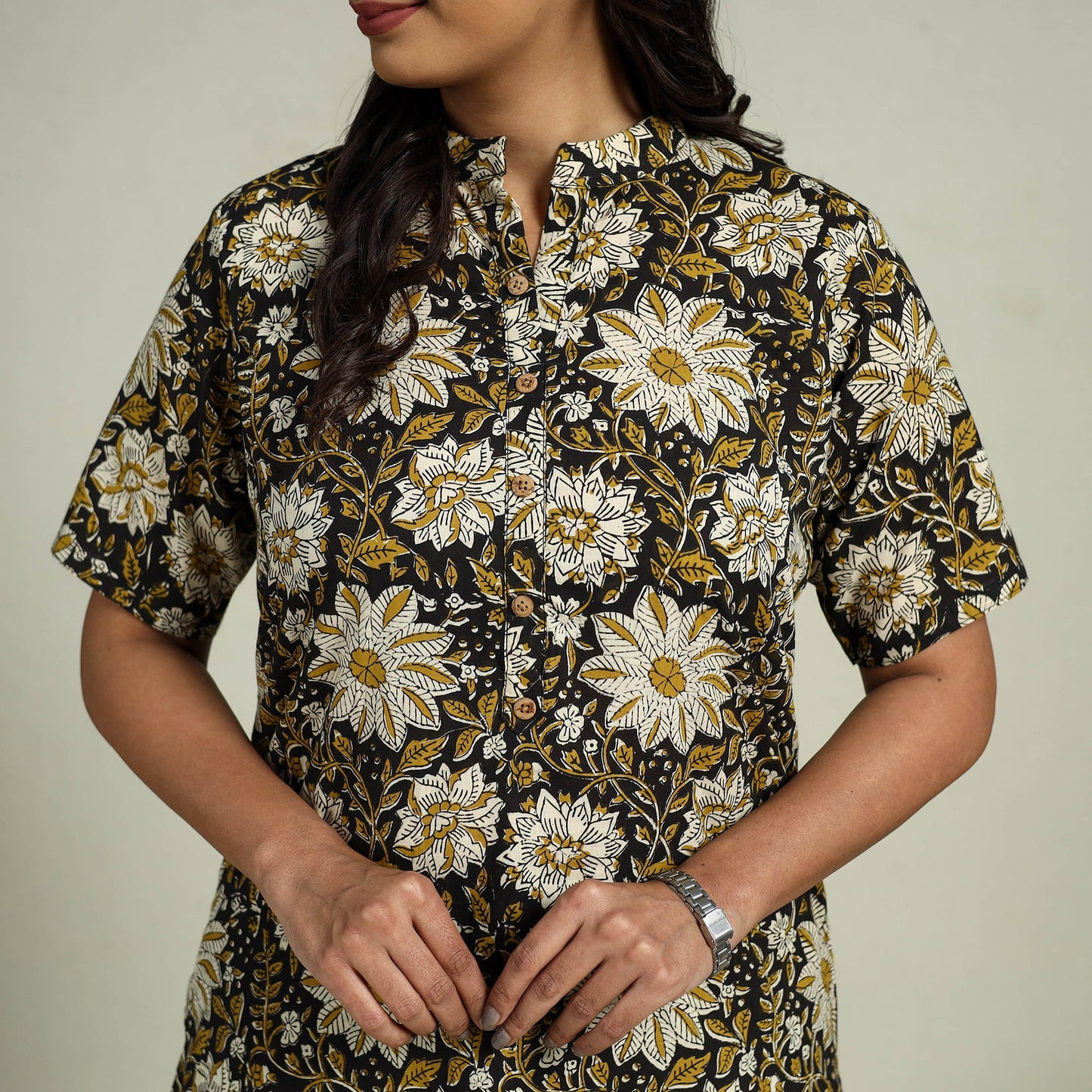  Multicolor Block Print Cotton Bagru Night Suit Set