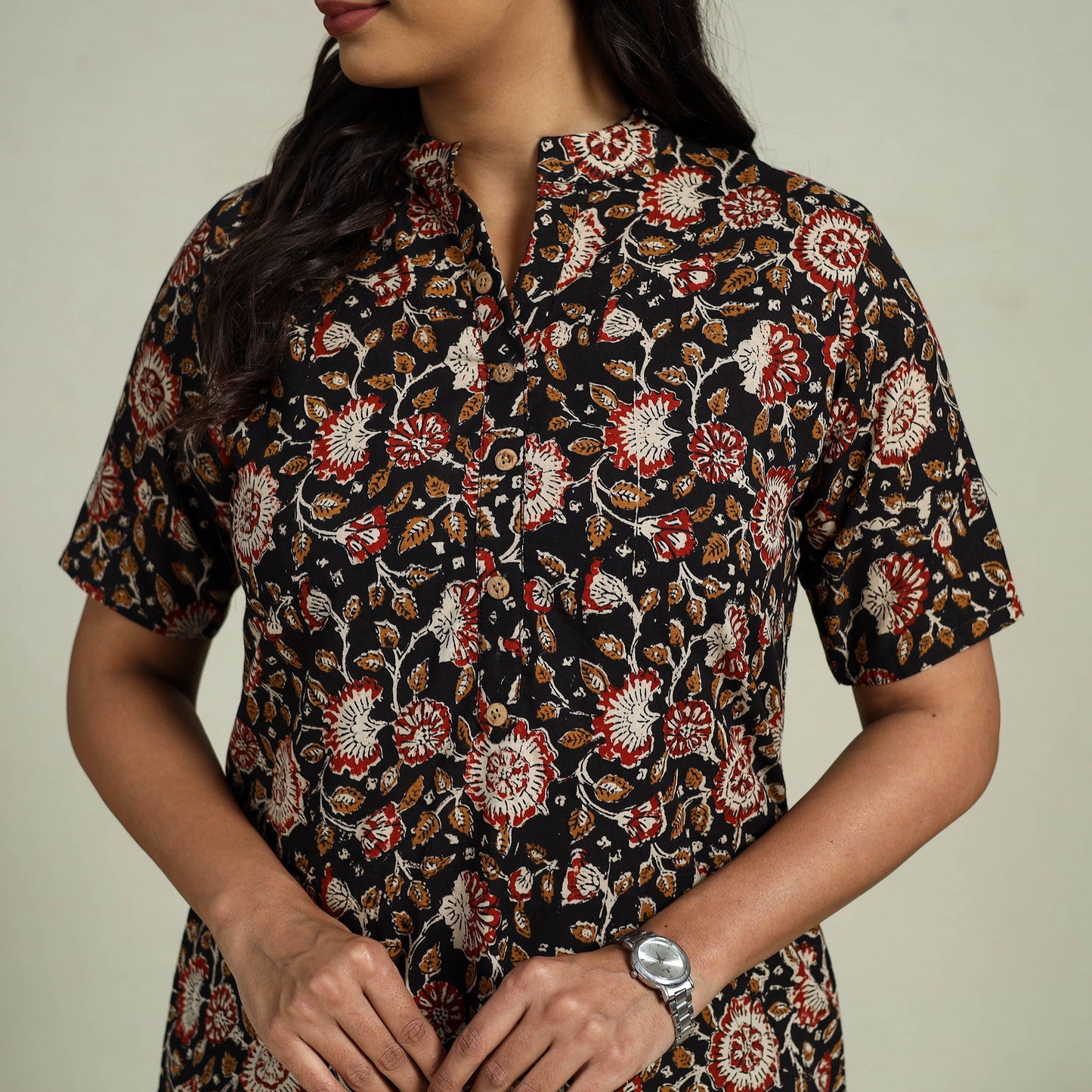  Multiolor Block Print Cotton Bagru Night Suit Set